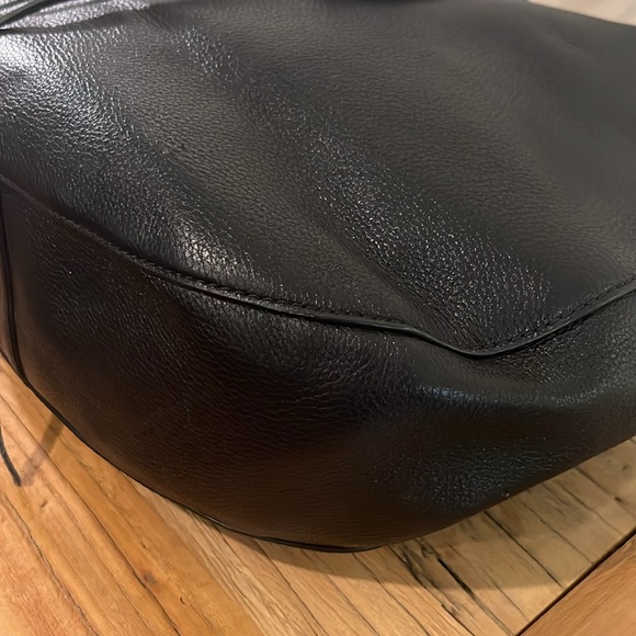 Rebecca Minkoff Black Pebbled Leather Darren Hobo - Picture 8 of 13